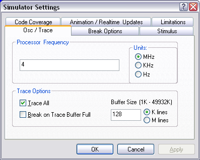 MPSIM Settings