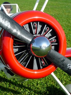 O.S. FS-120S III-P effectively disguised behind the dummy radial engine