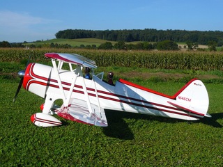 Great Planes Super Stearman with two-servo aileron configuration