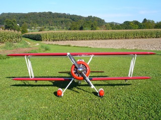 Front view of the Great Planes Super Stearman