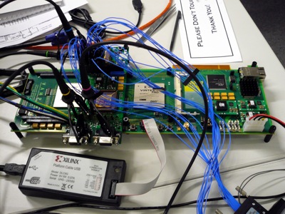 Mixed-signal connections to the MMSE-SQRD ASIC interface